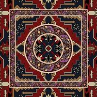 Red carpet pattern floor tiles, seamless abstract pattern, wallpaper vector