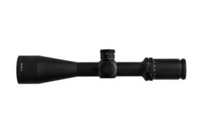 High-quality rifle scope with adjustable turrets, black matte finish, ideal for precision shooting and hunting, 5-25x50 magnification. photo