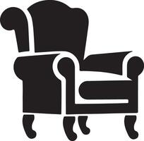 An icon of a chair on a white background vector