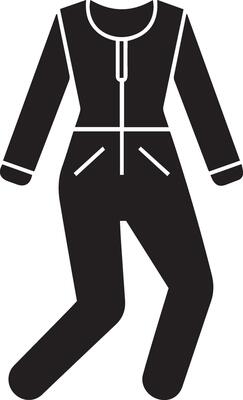 A black and white illustration of a suit
