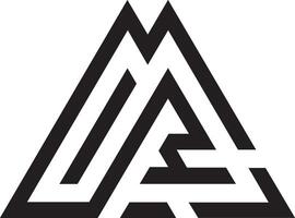 The logo for the music festival, a triangle with the letters a and m vector
