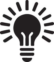A black light bulb icon on a white background vector