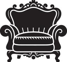 An old style chair with ornate design vector