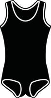 A black swimsuit on a white background vector