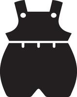 A black overalls with a white background vector