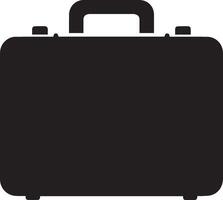 A black briefcase on a white background vector