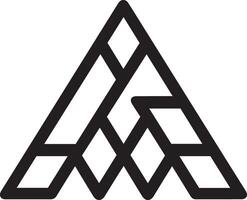 The logo for the company is a triangle with a black and white design vector