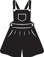 A black overalls with pockets on the front vector