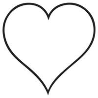 A heart outline on a white background minimalist vector