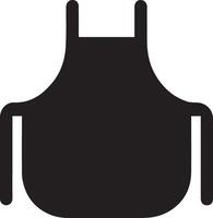 A black apron on a white background vector