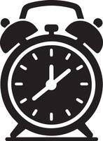 An alarm clock icon on a white background vector