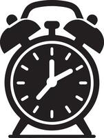 An alarm clock icon on a white background vector