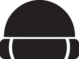 A black and white image of a hat vector