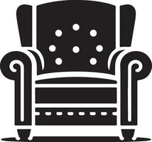 An icon of a chair with polka dots vector