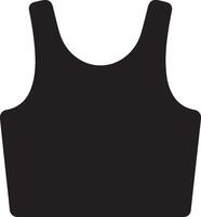 A black tank top with a white background vector
