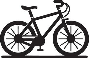 A black and white silhouette of a bicycle vector