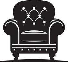 An old chair with people sitting on it vector