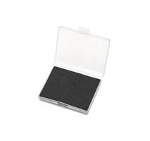 A small, transparent plastic case with a black foam insert, typically used for storing small items like jewelry, coins, or electronic components. photo