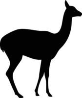 Vicuna silhouette black design with white background vector