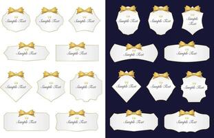 Gold luxury labels and frames set vector