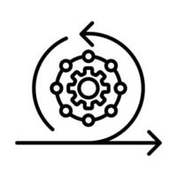 Scrum Framework icon line illustration vector