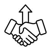 Trust Building icon line illustration vector