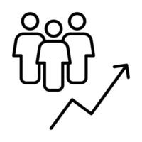 Population Trends icon line illustration vector