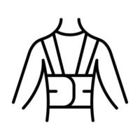 Back Brace icon line illustration vector