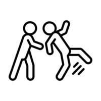 Trust Fall Exercise icon line illustration vector