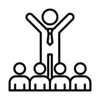 Inspiring Mentors icon line illustration vector