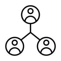 Team Connection icon line illustration vector
