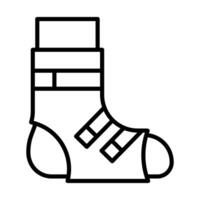 Orthopedic Boot icon line illustration vector