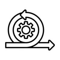 Agile Development icon line illustration vector