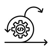 Incremental Development icon line illustration vector