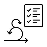 Definition of Done icon line illustration vector