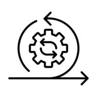 Scrum Process icon line illustration vector