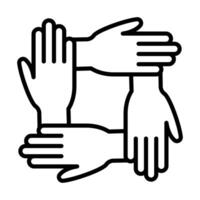 Group Cohesion icon line illustration vector