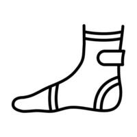 Ankle Support icon line illustration vector