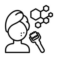 Derma Peptide icon line illustration vector