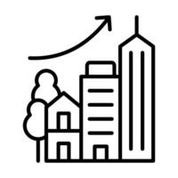 Urbanization icon line illustration vector
