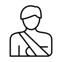 Arm Sling icon line illustration vector