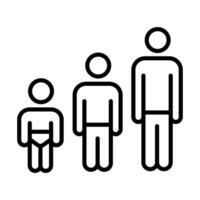Age Structure icon line illustration vector