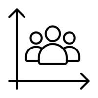 Community Size icon line illustration vector