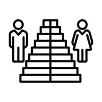 Population Pyramid icon line illustration vector