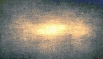 Artistic grunge texture featuring a warm golden glow in the center with a weathered, vintage-style overlay. photo