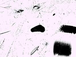 White background with scattered abstract black scratches and marks, creating a minimalist distressed texture. photo