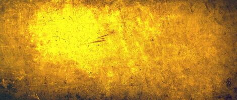 High-resolution yellow grunge texture with scratches and distressed effect, perfect for vibrant design projects. photo