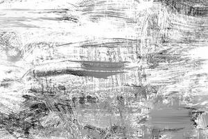 Abstract black-and-white textured background with artistic brush strokes, ideal for creative and decorative projects. photo