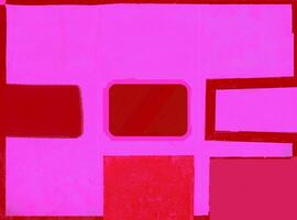 Bright pink rectangular block against a bold red background, ideal for modern art or graphic design projects. photo