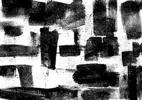 Abstract grunge texture with bold black brush strokes and rough patterns on a white background, perfect for artistic overlays. photo